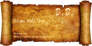 Dian Dóra névjegykártya